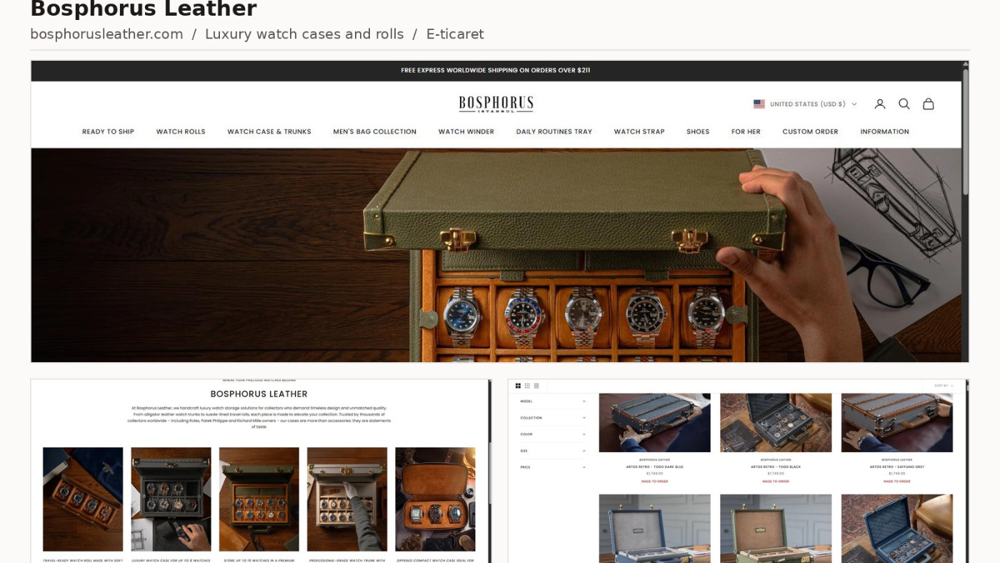 Bosphorus Leather interface preview